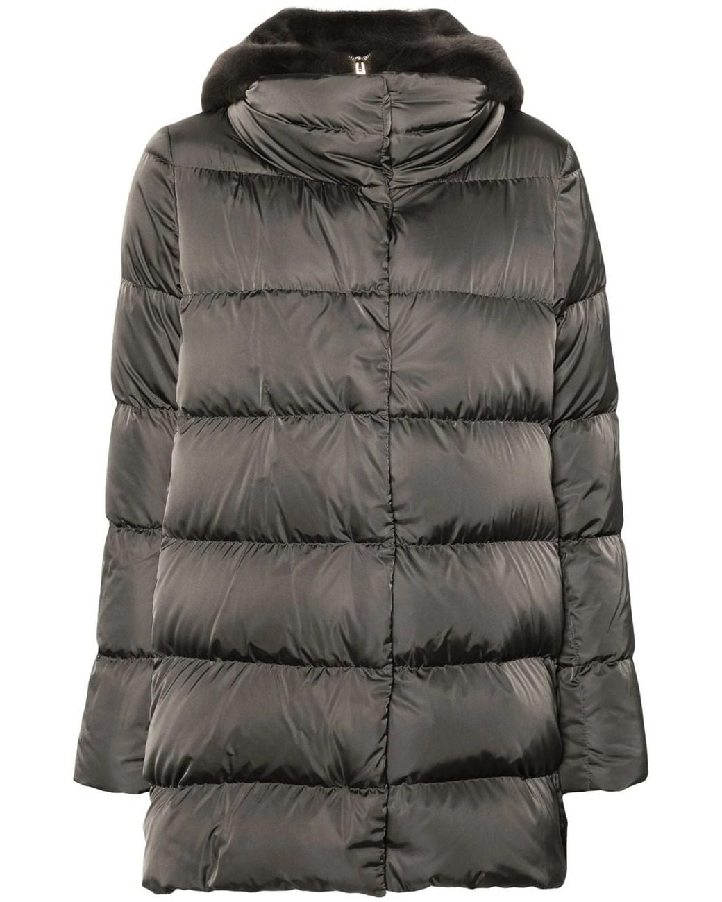 Herno Gray Layered Detail Jacket For