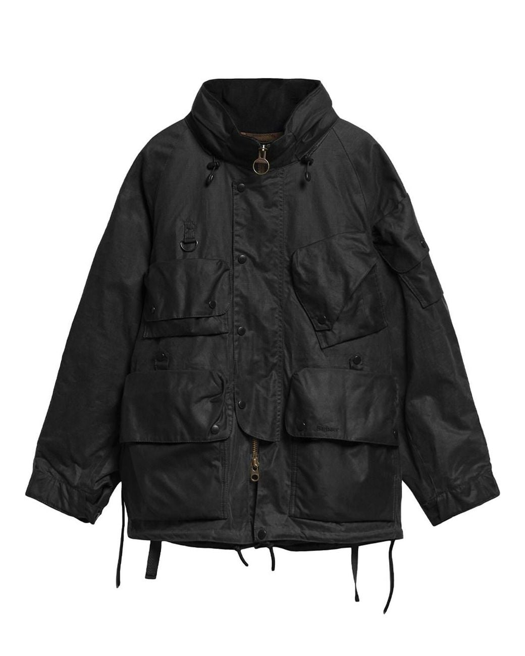 Barbour Black X Norbit: Waxed Ripstop Fabric Jacket for men