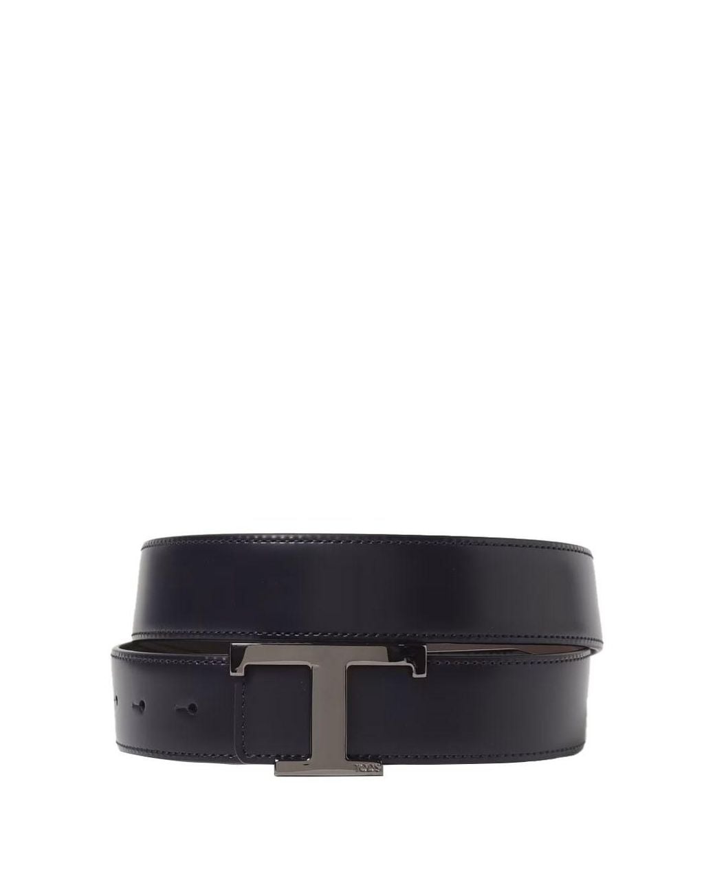 Tod's Blue Solid Belt for men