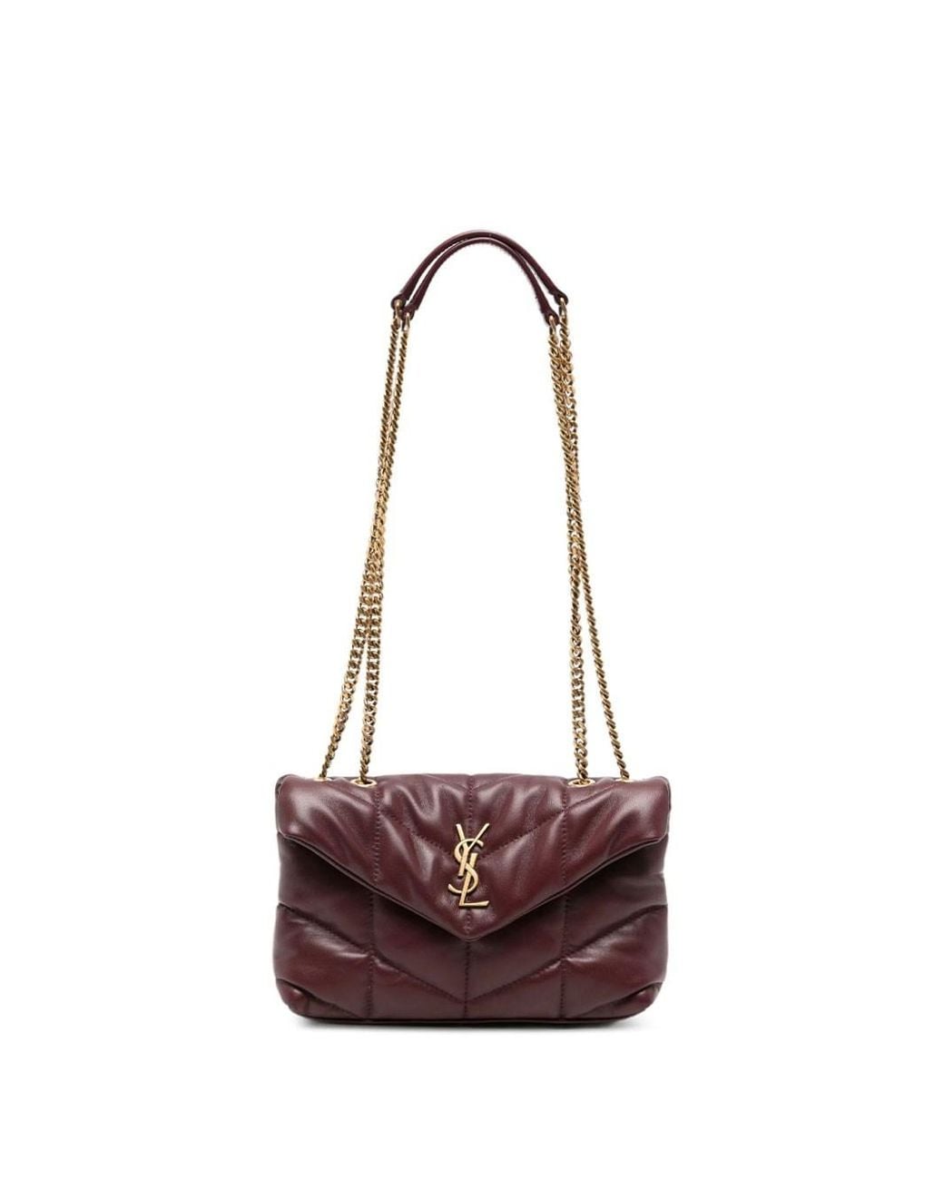 Saint Laurent Red Borsa "Loulou Puffer Toy Mini"