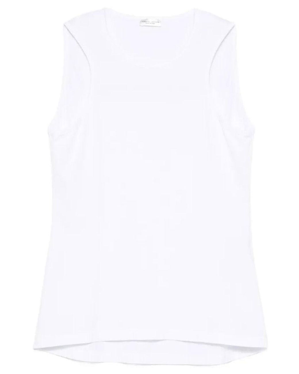 Roberto Collina White Cotton Tank Top