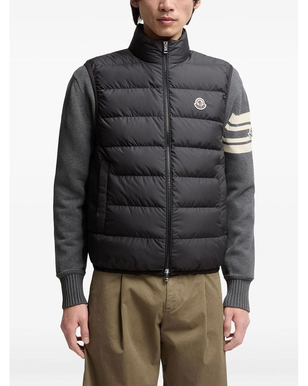 Moncler Black Padded Contrin Vest for men