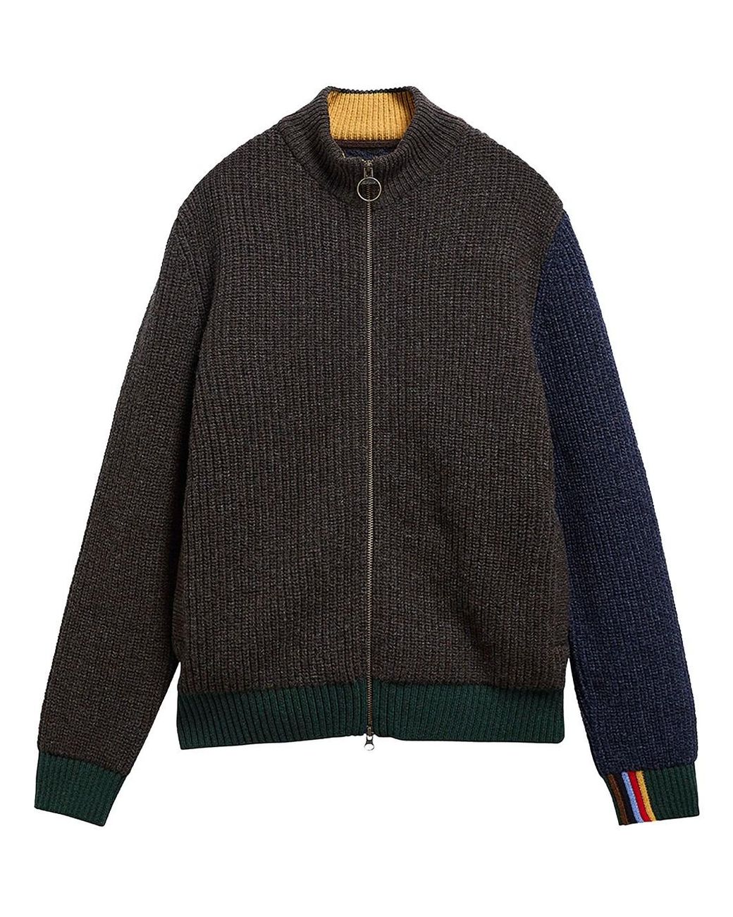 Barbour Black Paul Smith Loves Cardigan for men