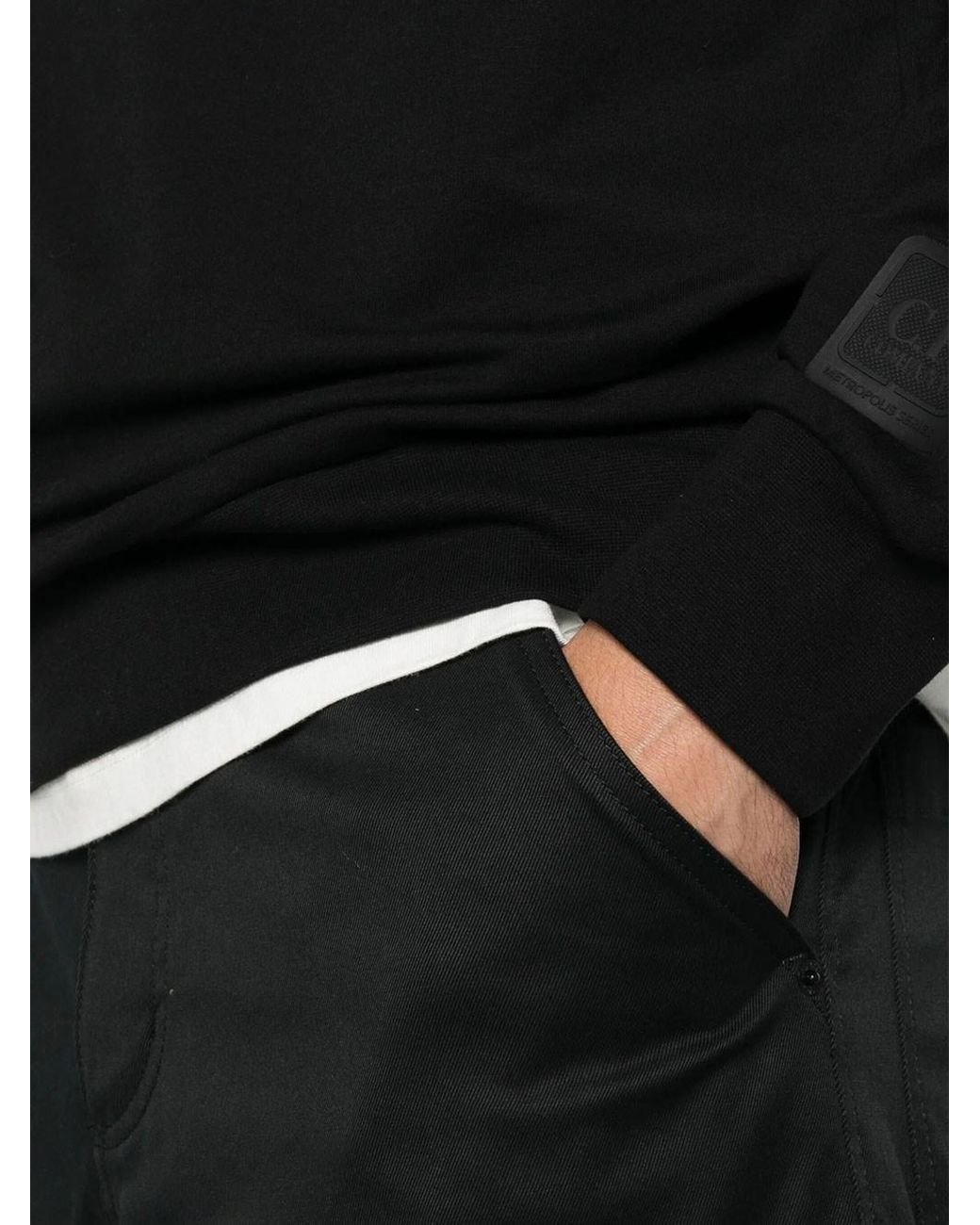 C P Company Black Felpa Girocollo for men
