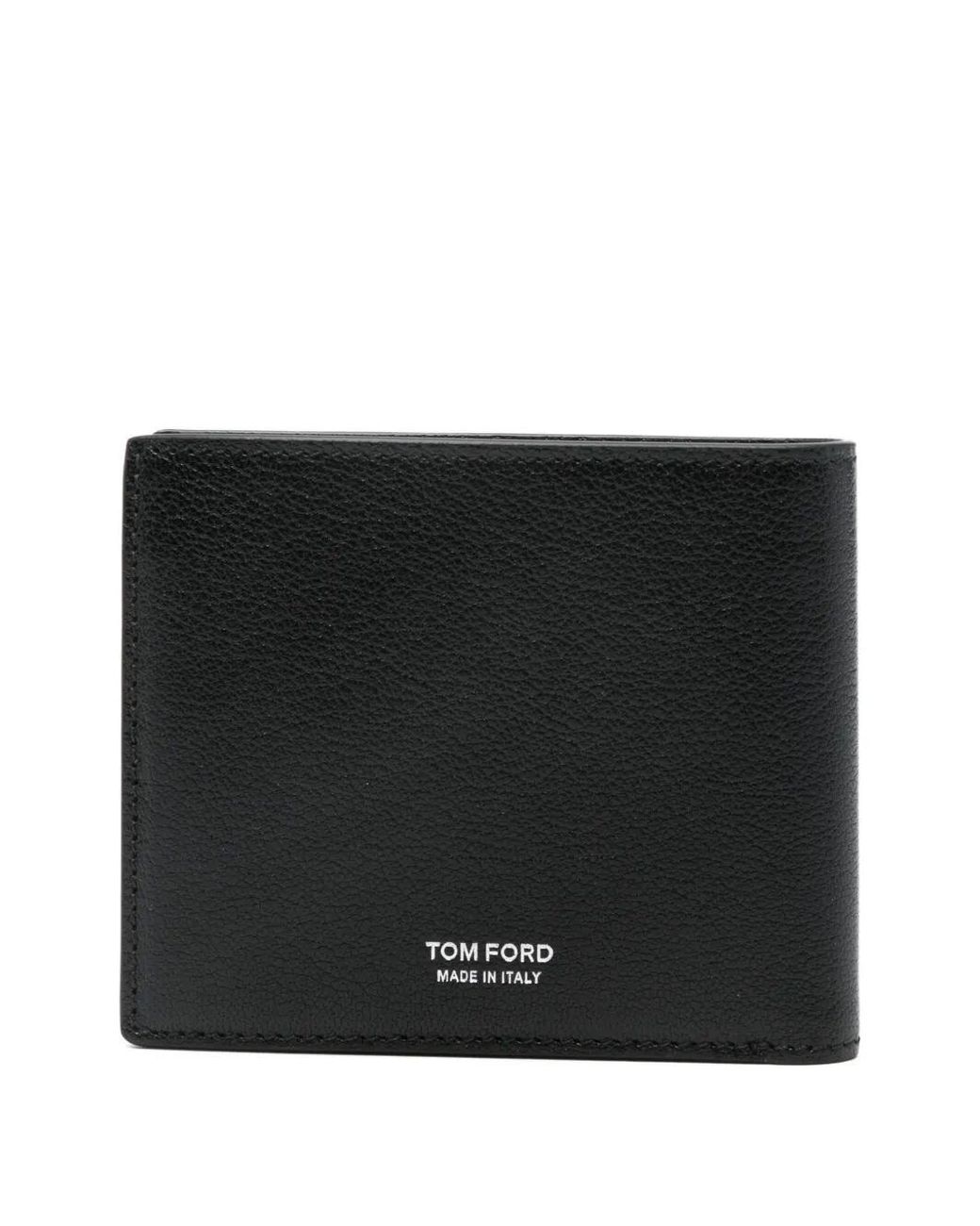 Tom Ford Black Leather Bifold Wallet for men