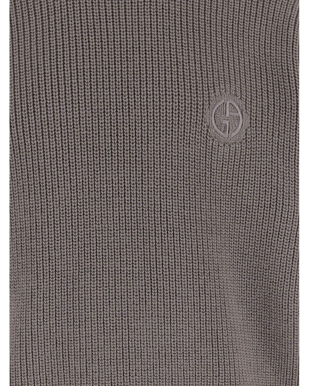 Giorgio Armani Gray Maglione Girocollo for men