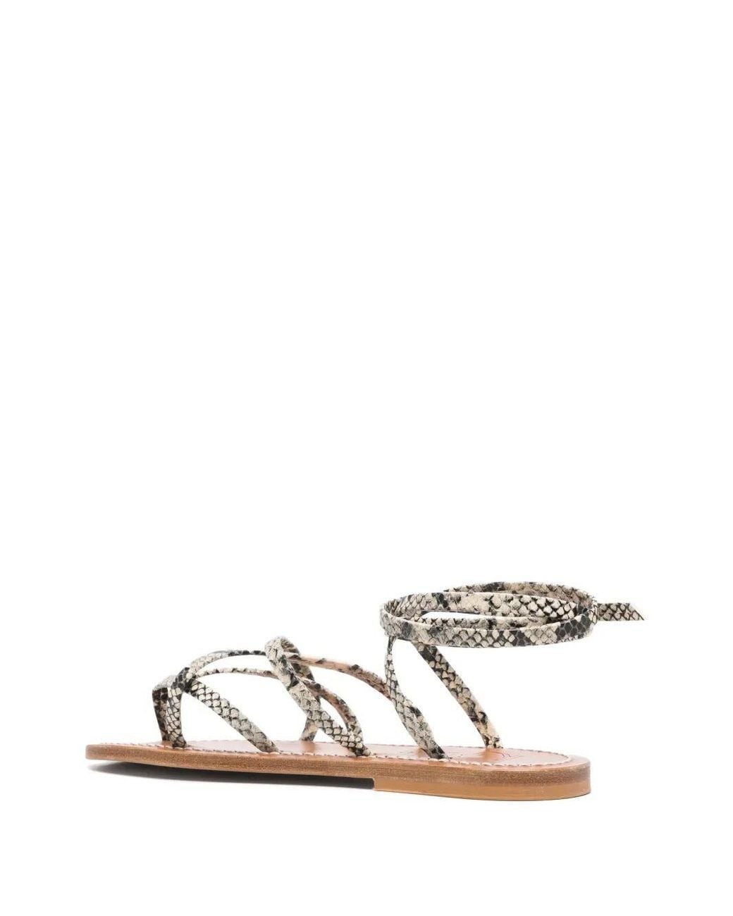 K. Jacques White Python Effect Gaia Sandals