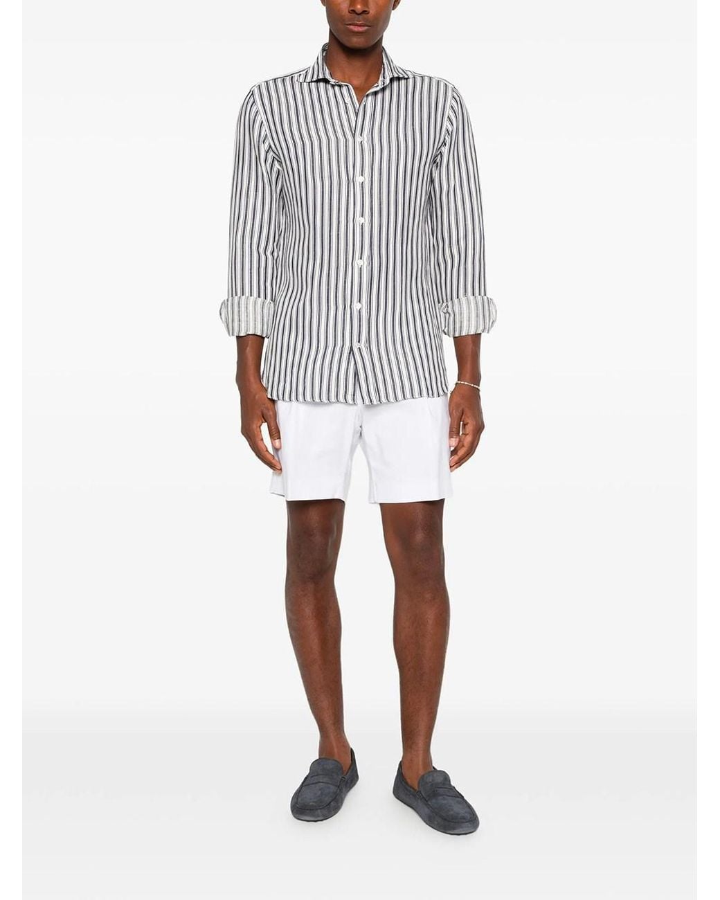 Borriello Multicolor Striped Long-sleeves Shirt for men