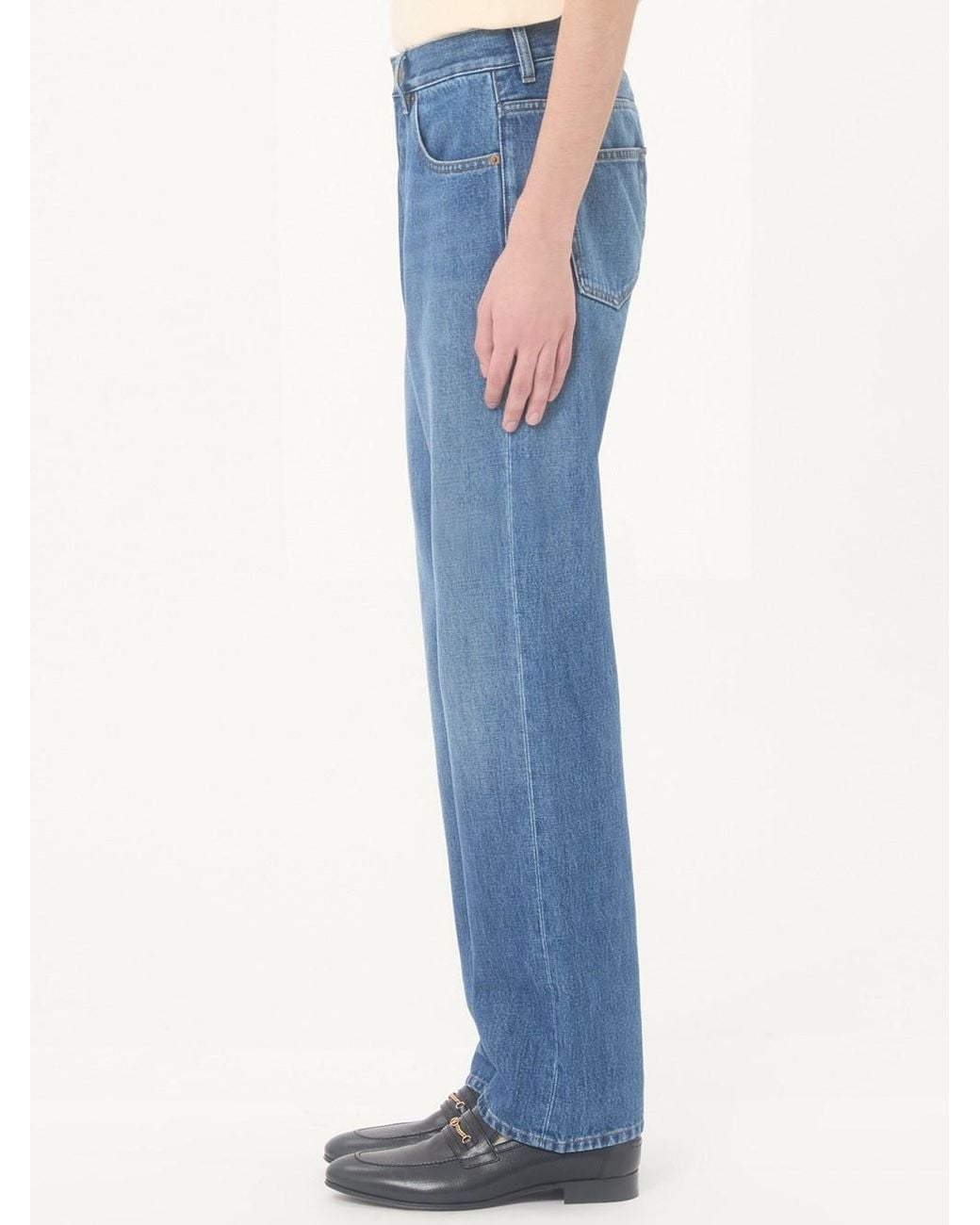 Valentino Garavani Blue Flare Five-pocket Jeans for men