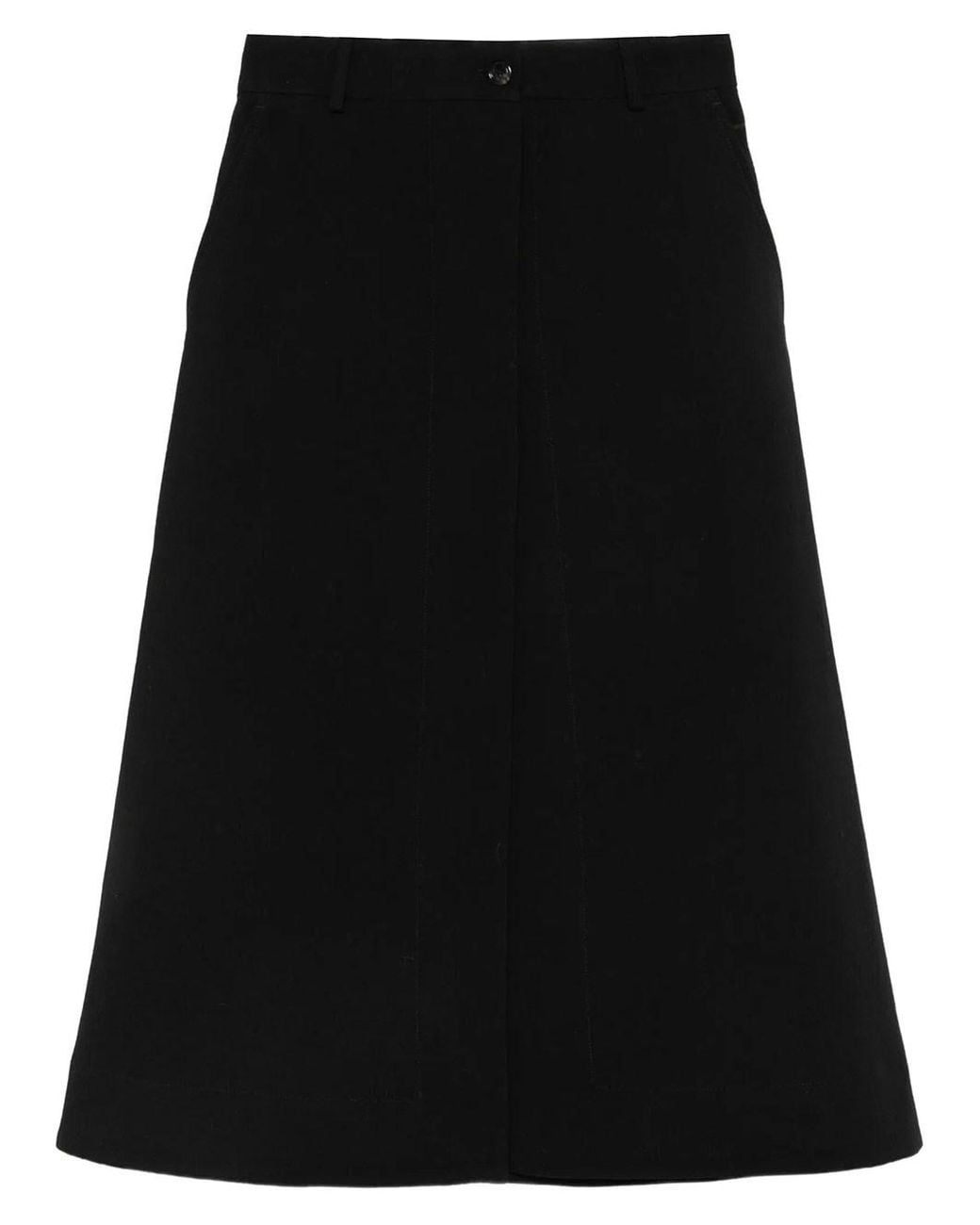 Cellar Door Black High-Waisted Flared Nim Skirt