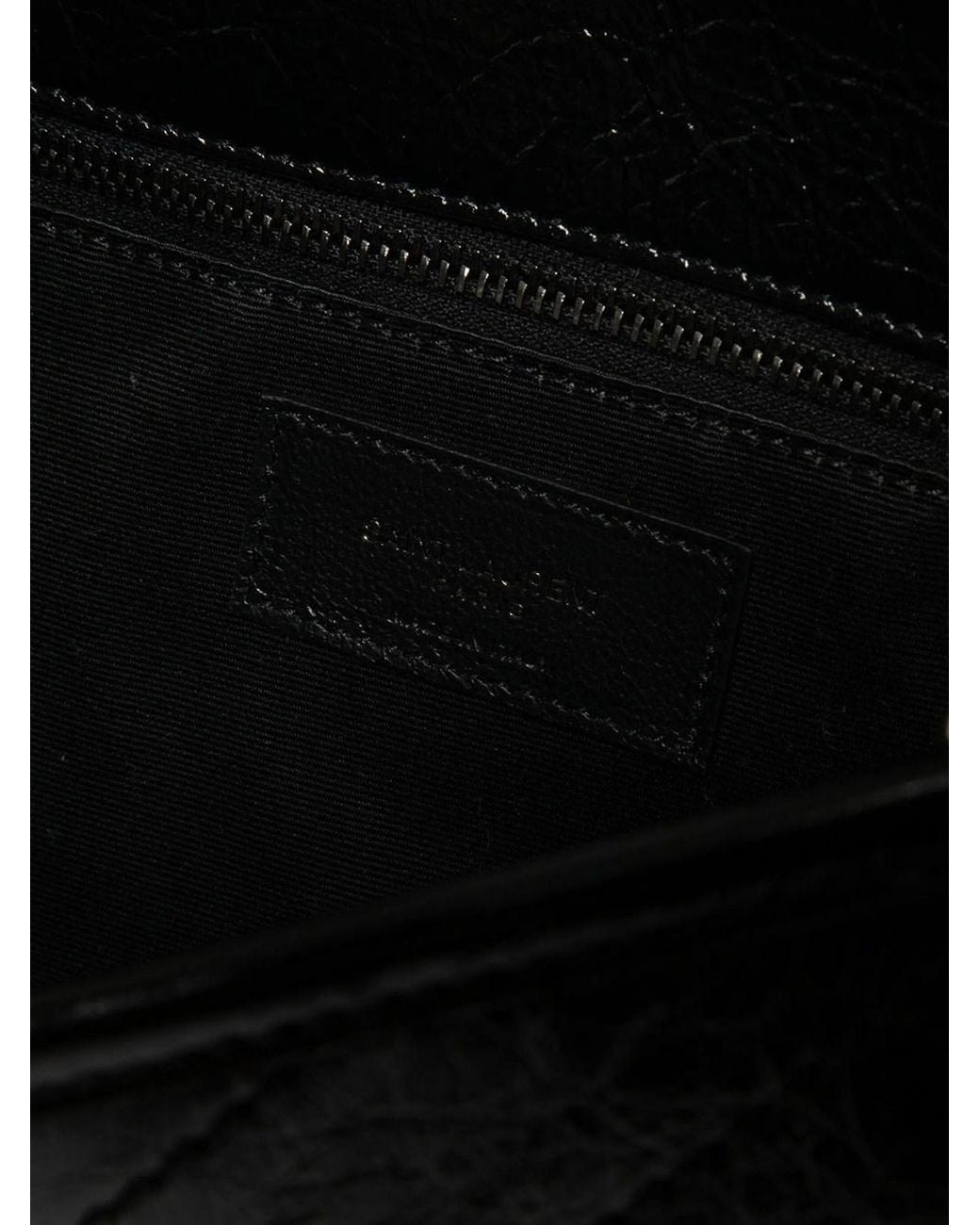 Saint Laurent Black Niki Tripouch Bag In Vintage Leather
