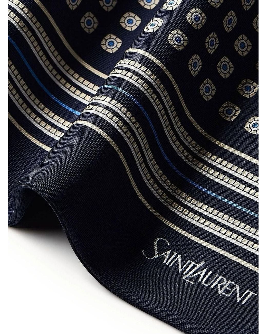 Saint Laurent Blue Sciarpa Lavallière
