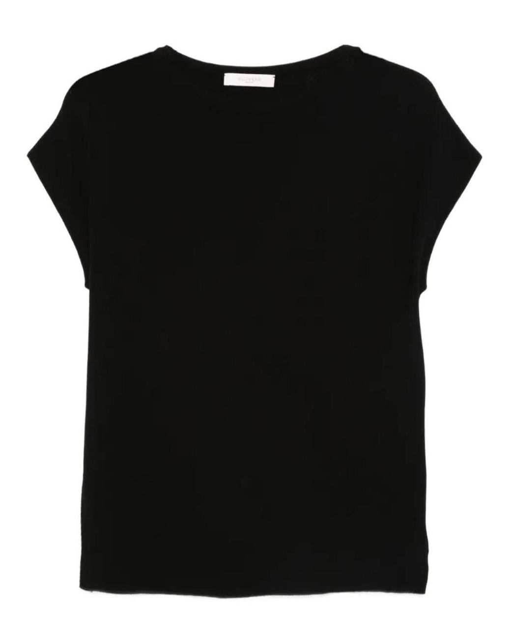 Zanone Black Regular Fit Cotton Crêpe Blouse