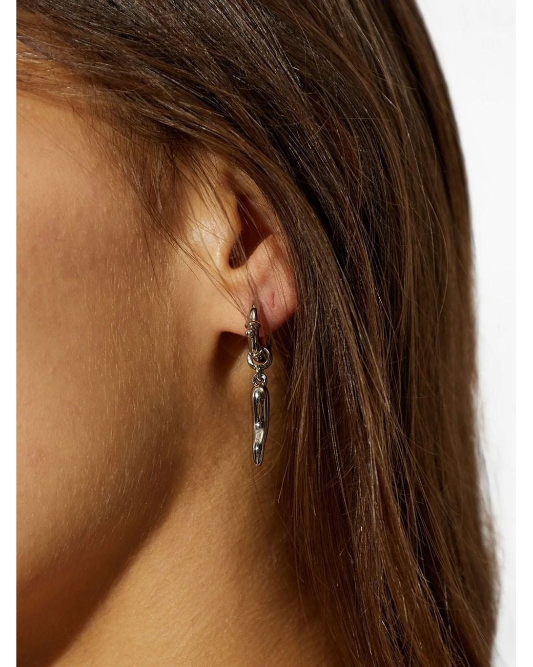 Vivienne Westwood White Della Hoop Earrings