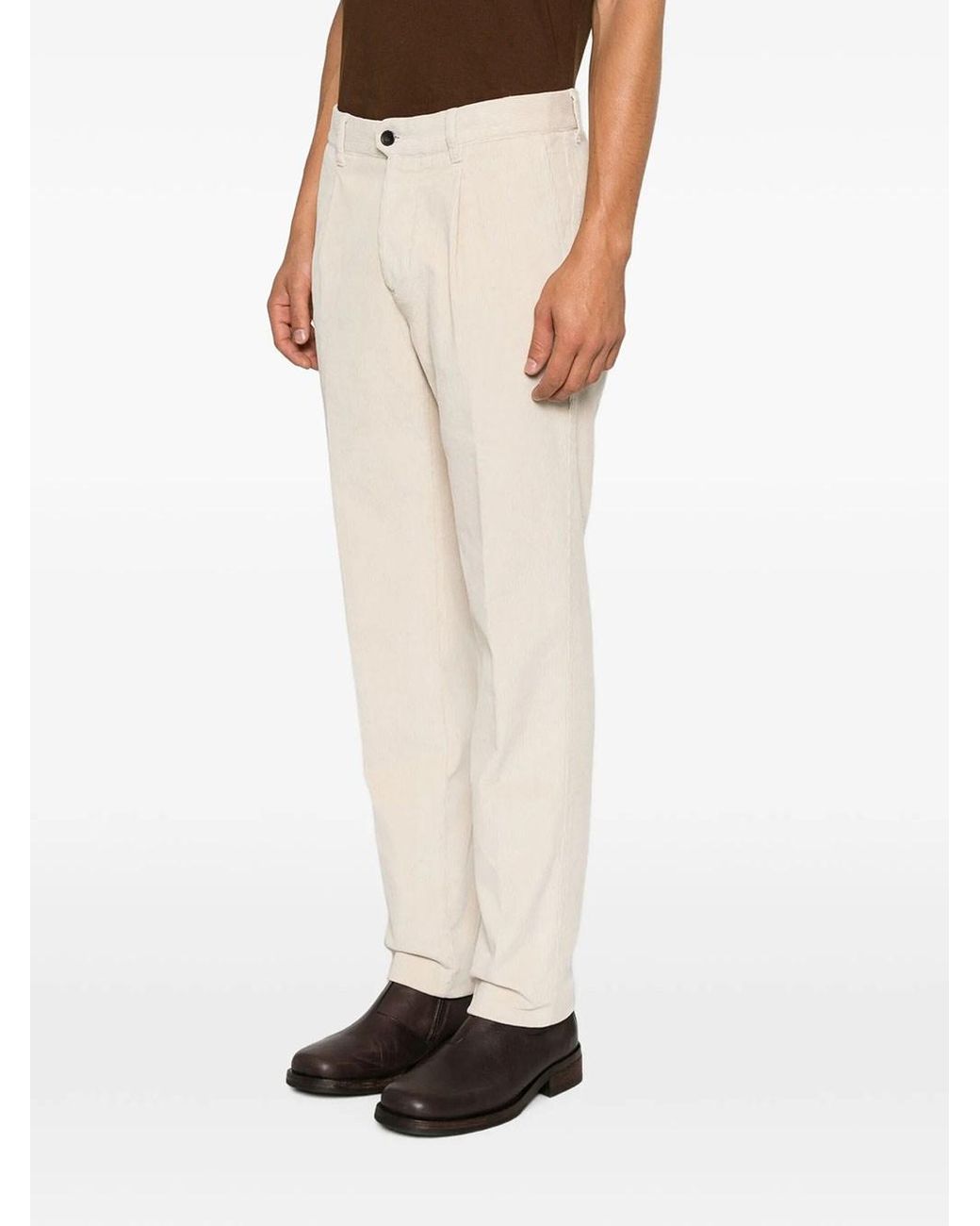 Incotex Natural Ducale Corduroy Trousers for men