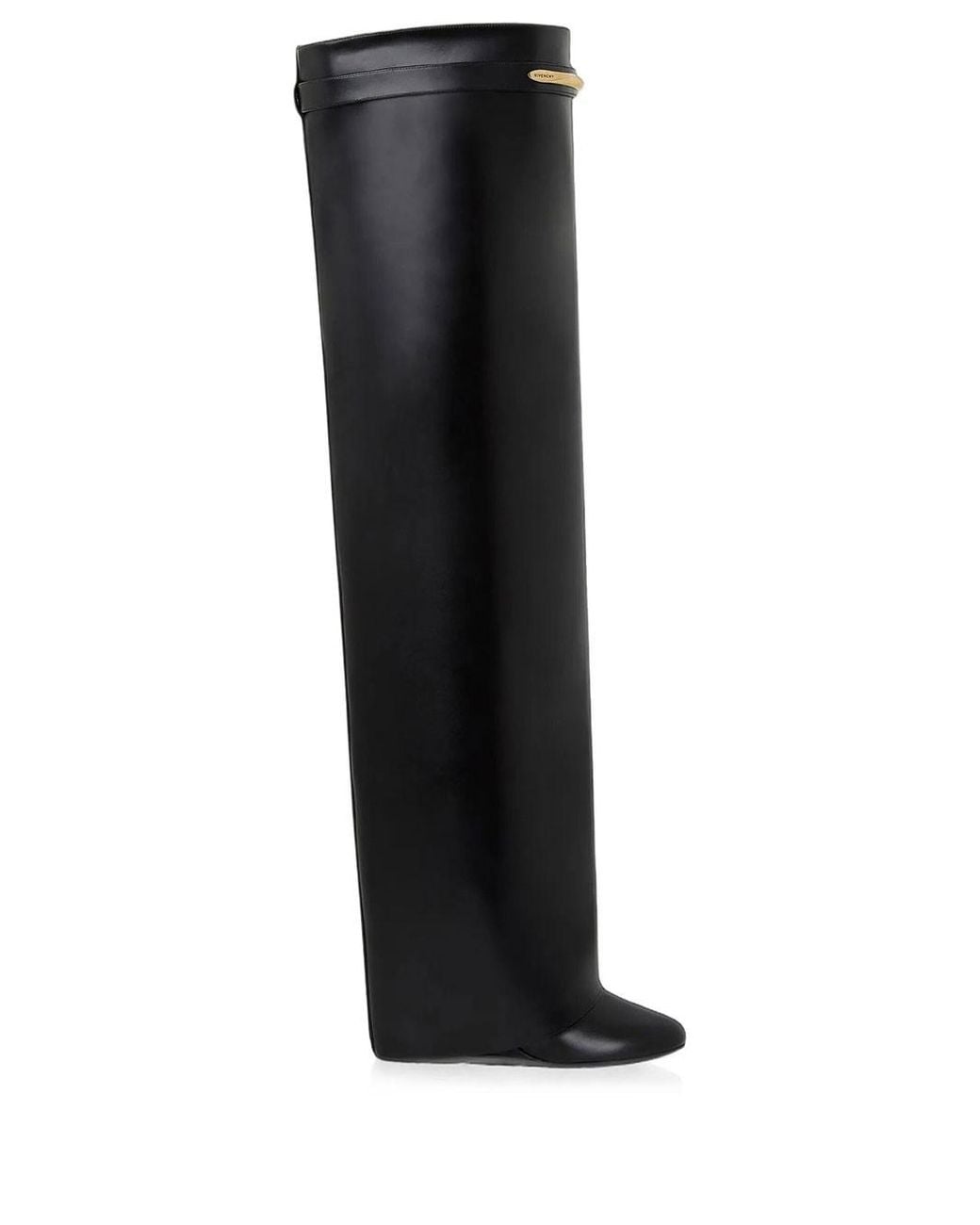 Givenchy Black Over-The-Knee Cuissard Shark Pinch Leather Boots