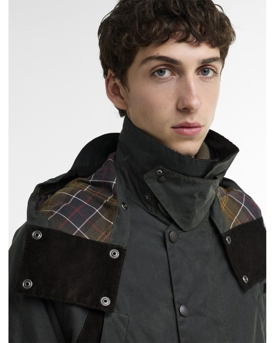 Barbour Black X Norbit: Long Waxed Jacket for men