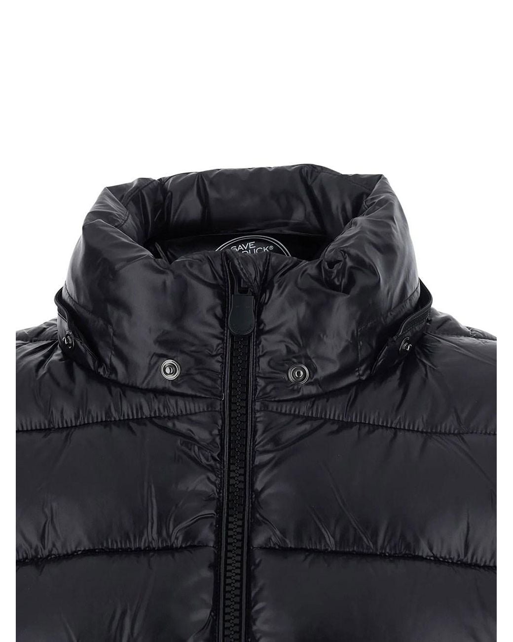 Save The Duck Black Cosmary Lacquered-look Down Jacket