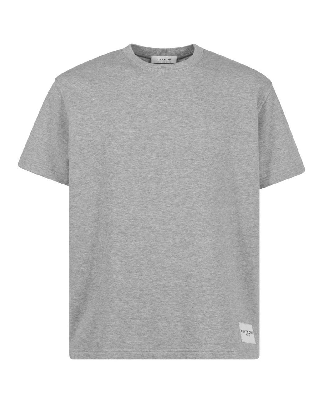 Givenchy Gray Short-sleeved Cotton Sweatshirt for men