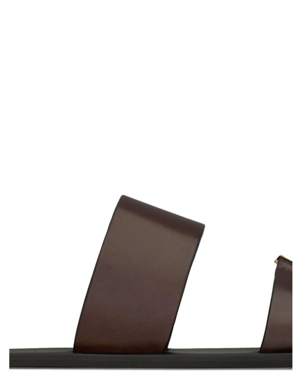 Saint Laurent White Solid Sandals for men