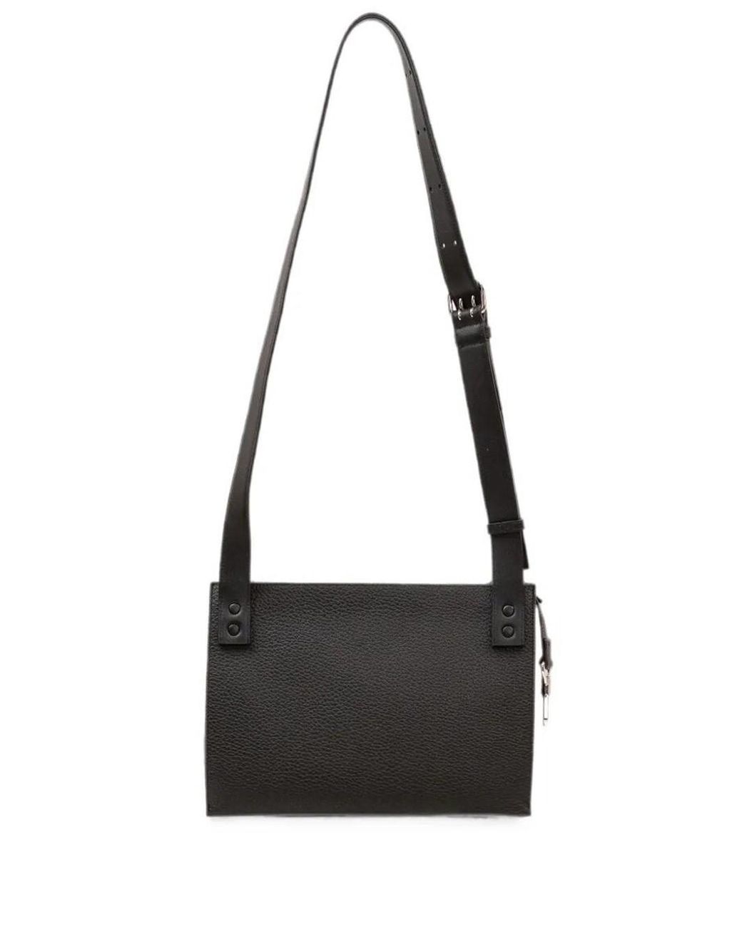 Givenchy Black Flat Pouch Bag With Shoulder Strap for men