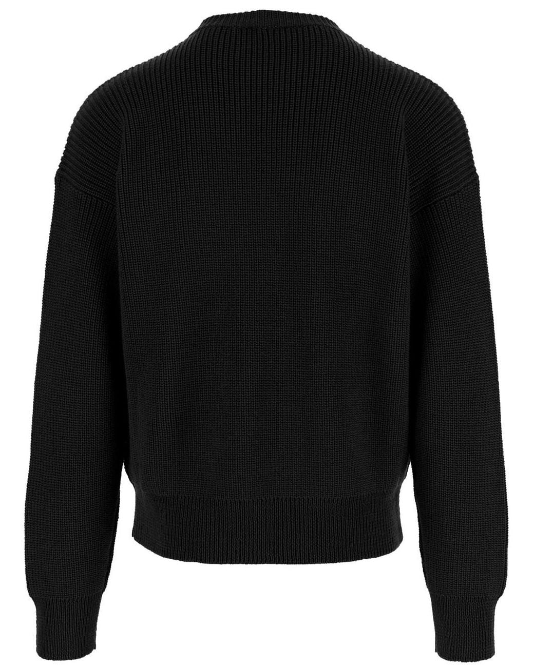 Giorgio Armani Black Maglione Girocollo for men