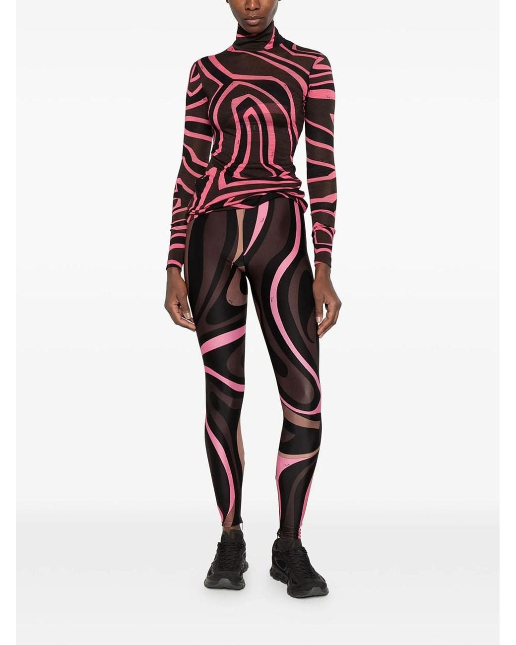 Emilio Pucci Red High-Neck Jersey Top
