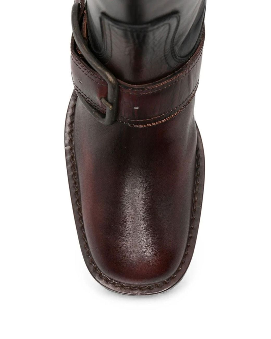 Dries Van Noten Brown Color Block Boots