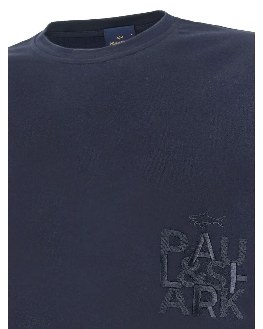 Paul & Shark Blue Crew Neck T-Shirt for men