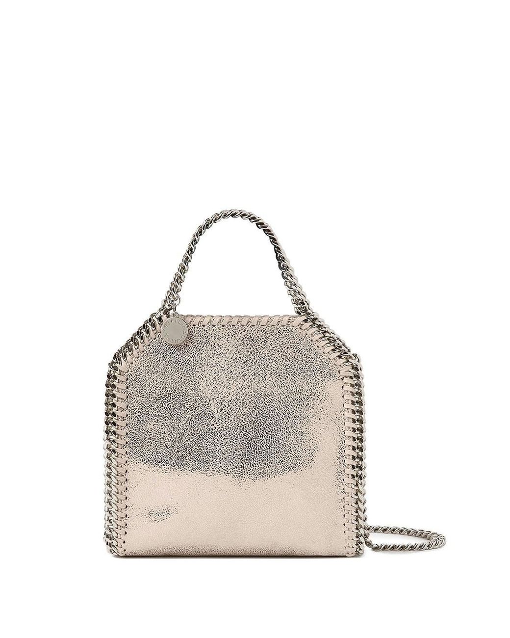 Stella McCartney Natural Borsa Tote Micro Falabella