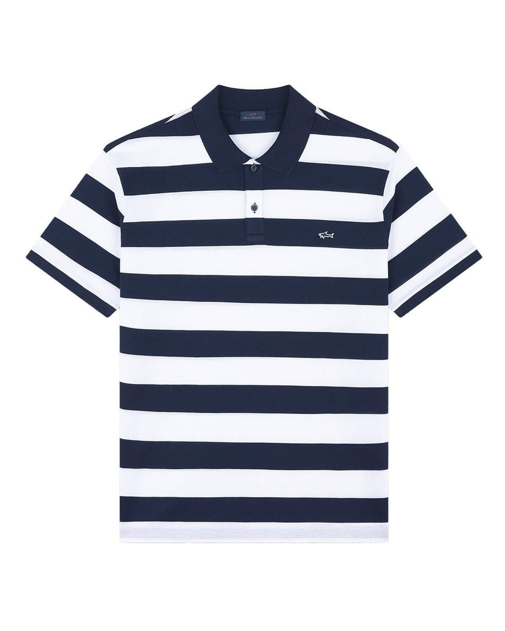 Paul & Shark Blue Paul & Shark Double Piqué Cotton Polo for men