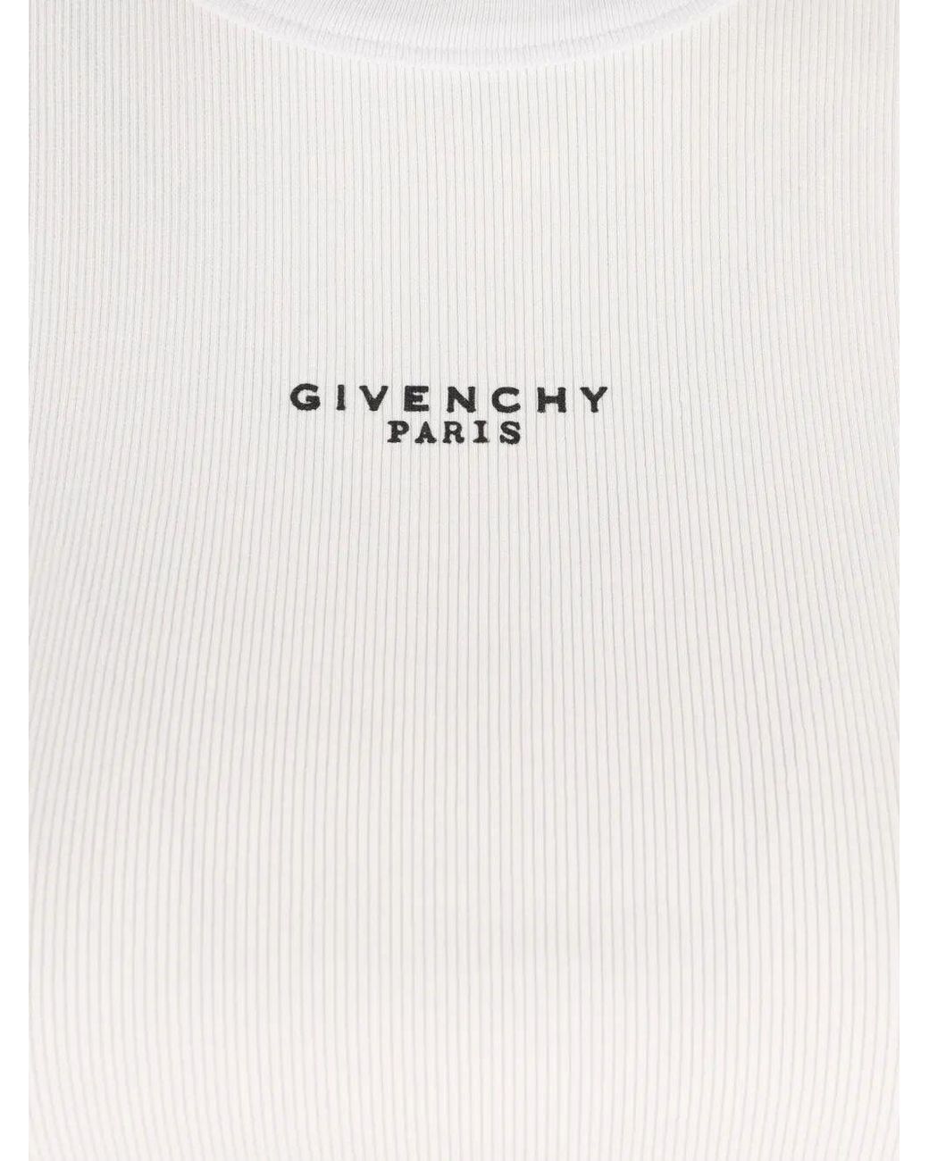 Givenchy White Cropped Tank Top
