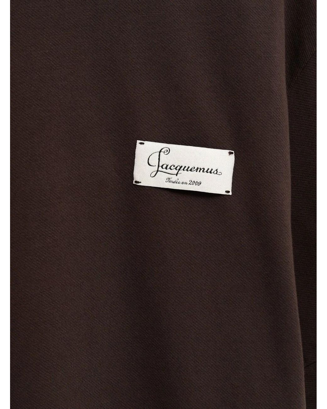 Jacquemus Brown T-Shirt A Maniche Corte Corso for men