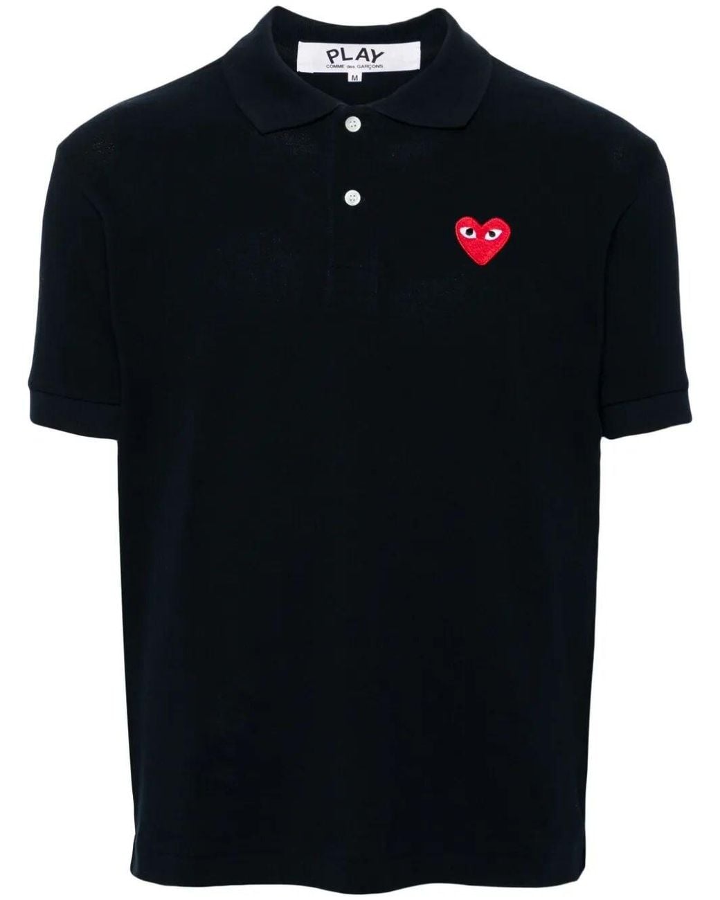 COMME DES GARÇONS PLAY Black Cotton Polo Shirt for men