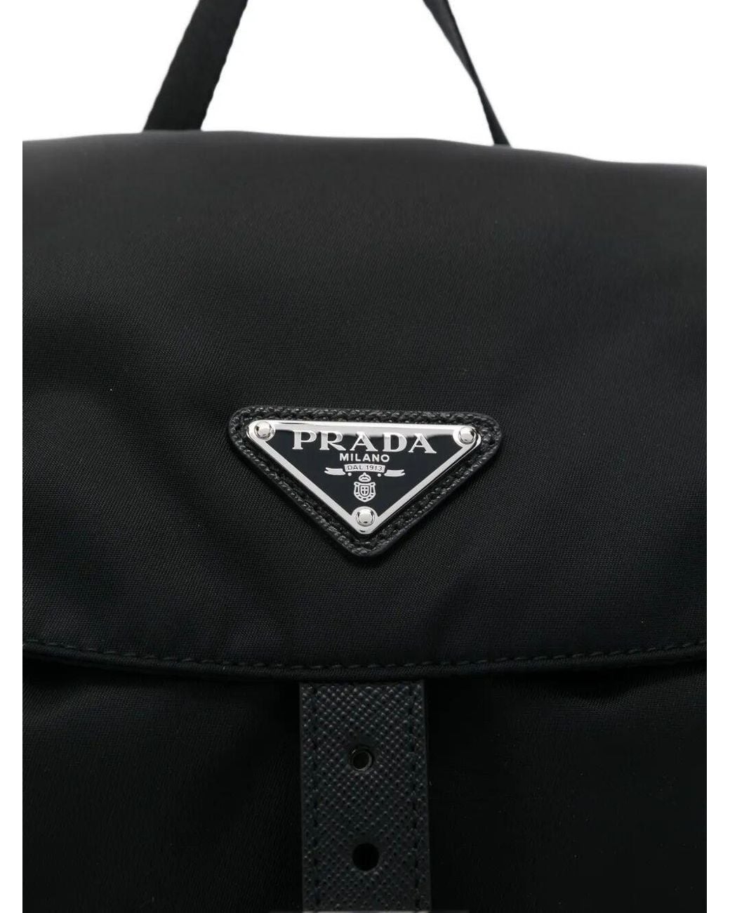 Prada Black Medium Re-Nylon Backpack With Pouch Bags