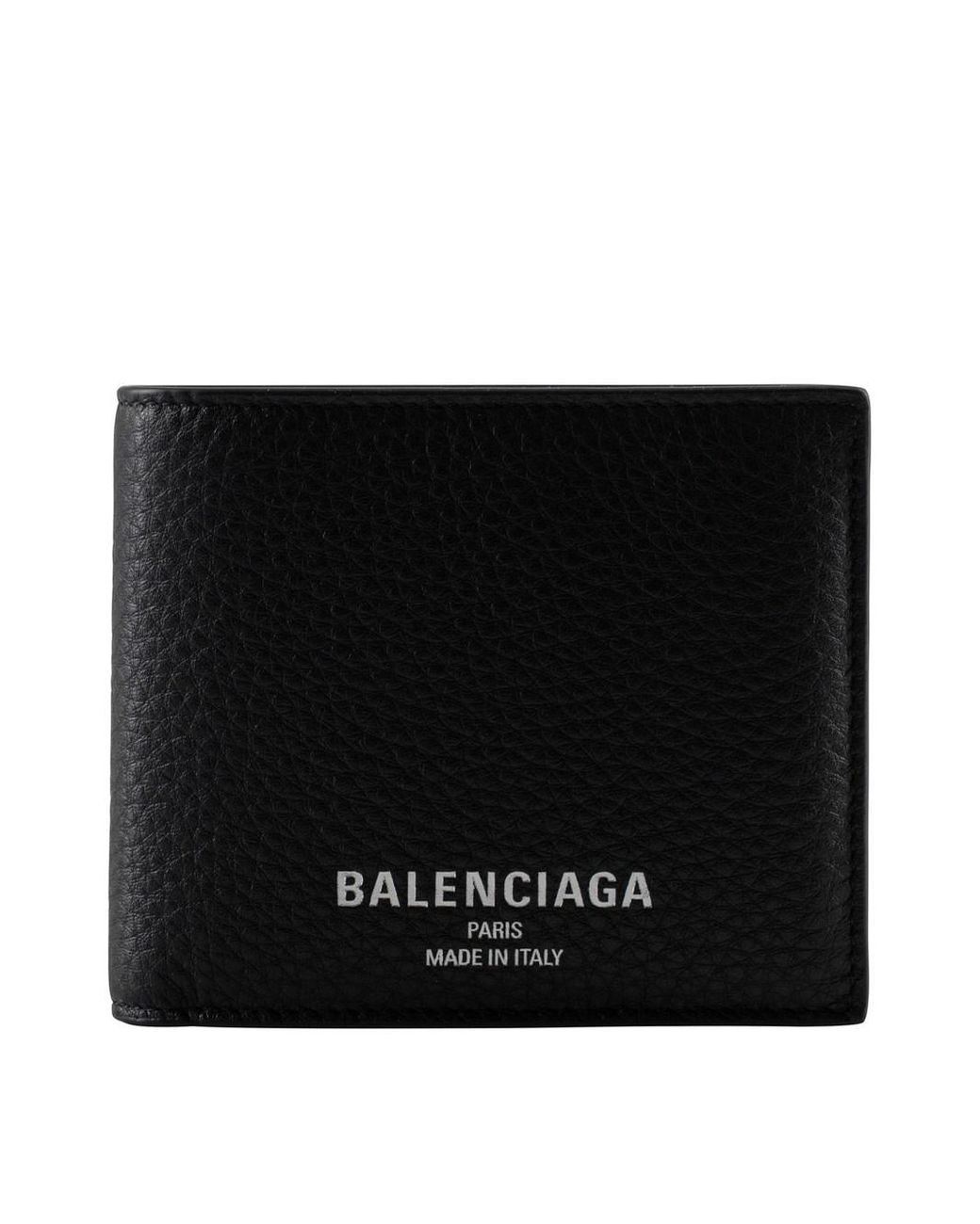 Balenciaga Black Credit Folded Wallet for men