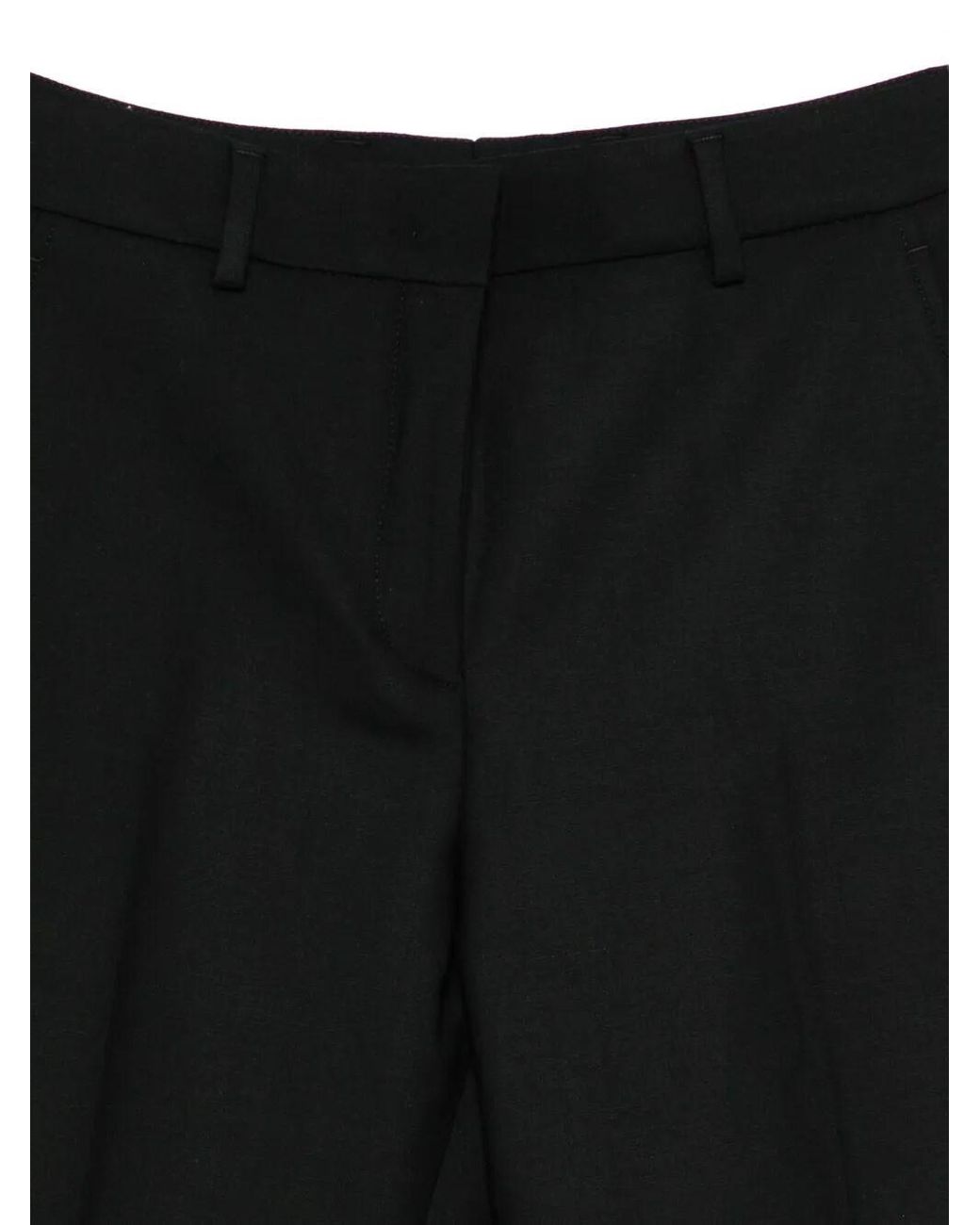 Incotex Black Tapered Wool Pants