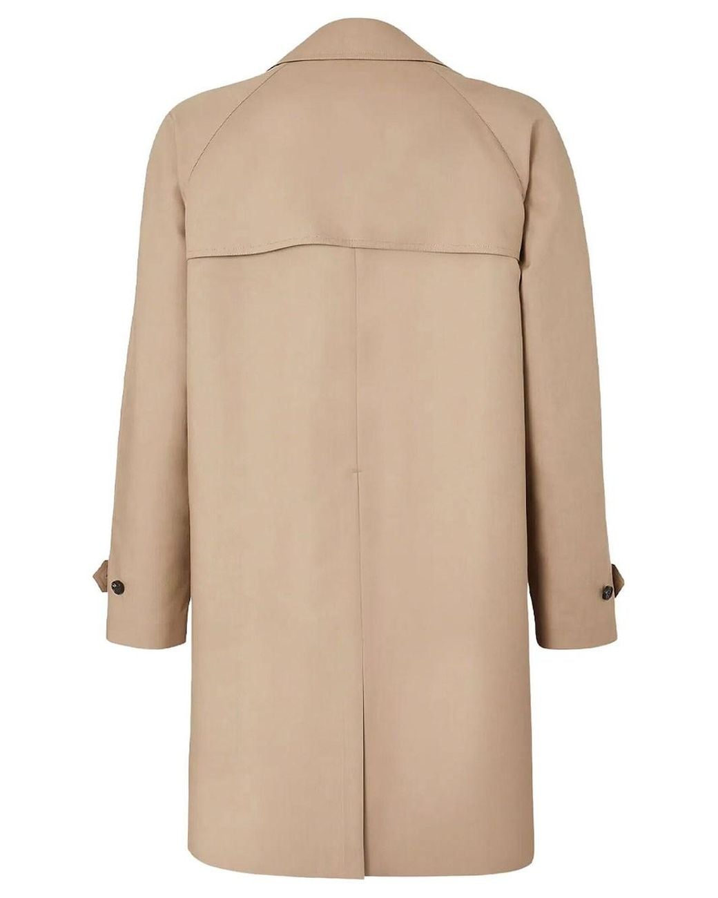 Fendi Natural Mackintosh Fabric Trench Coat for men
