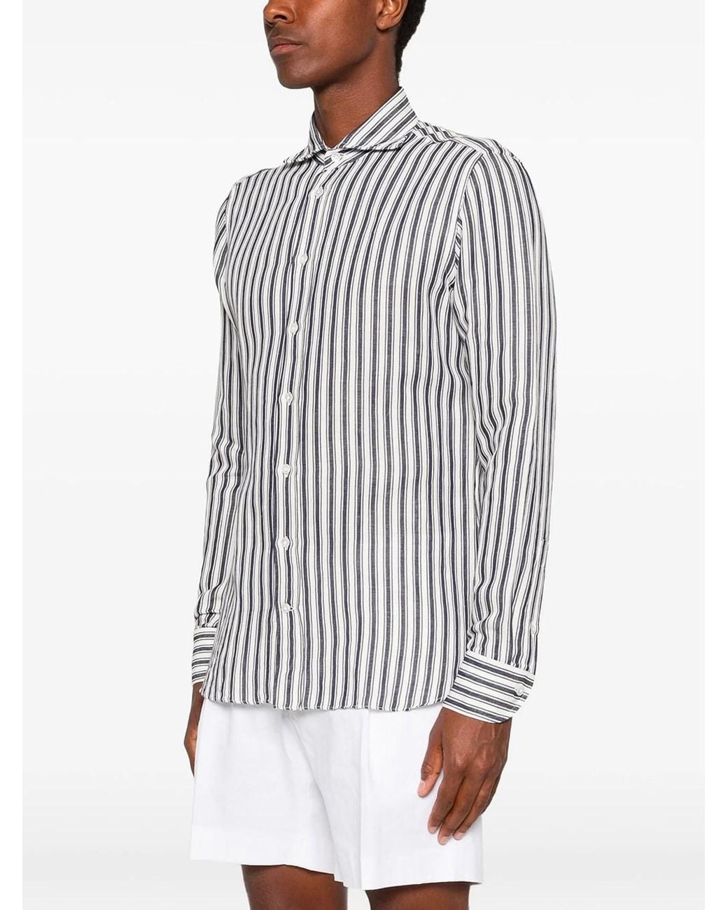 Borriello Multicolor Striped Long-sleeves Shirt for men