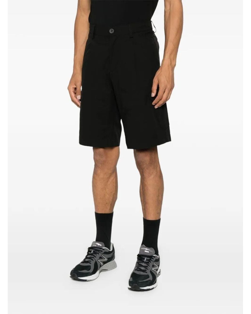 Herno Black Cargo Functional Bermudas for men