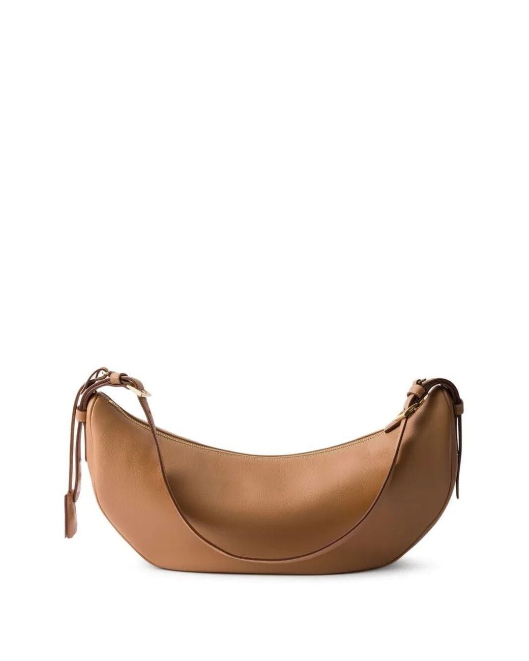 Prada Brown Large Leather Shoulder Bag
