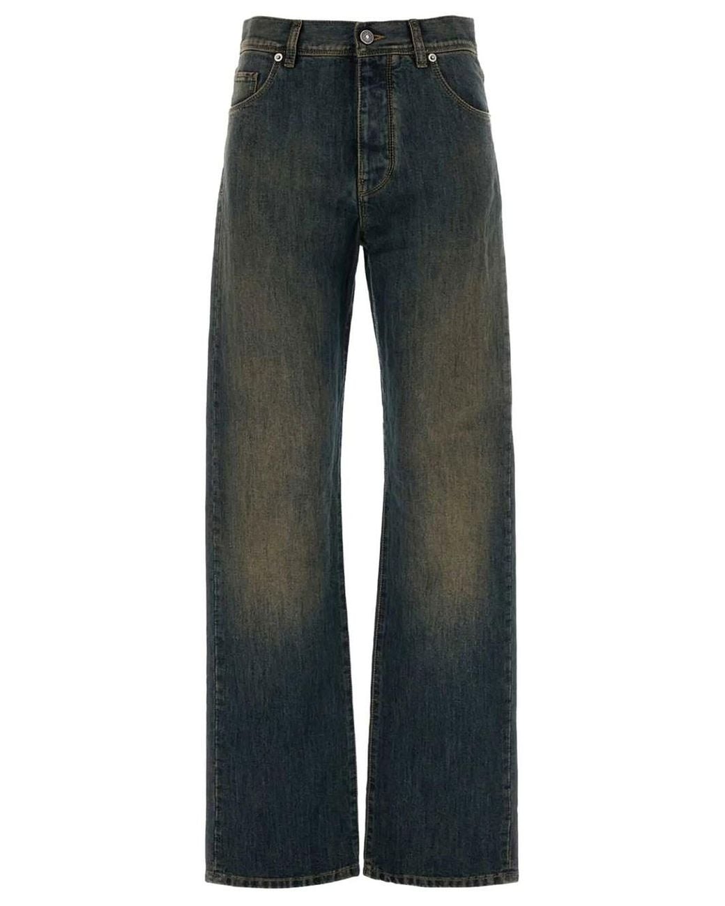 Fendi Blue Long Washed Denim Jeans