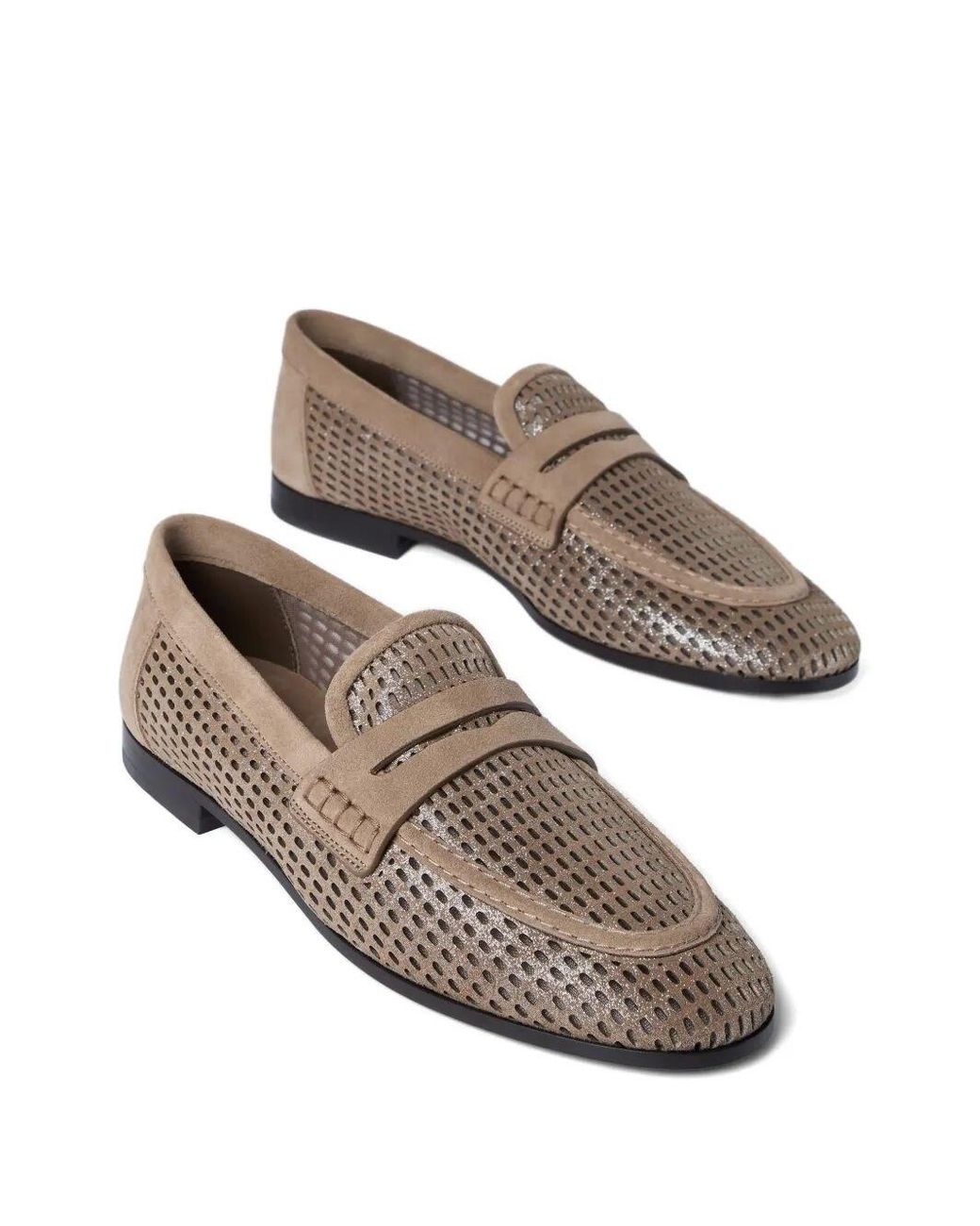 Brunello Cucinelli Brown Leather Loafers