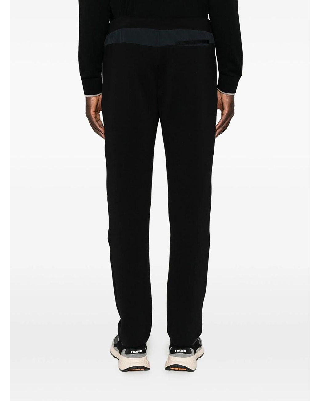 Paul & Shark Black Jersey Sweatpants With Drawstring for men