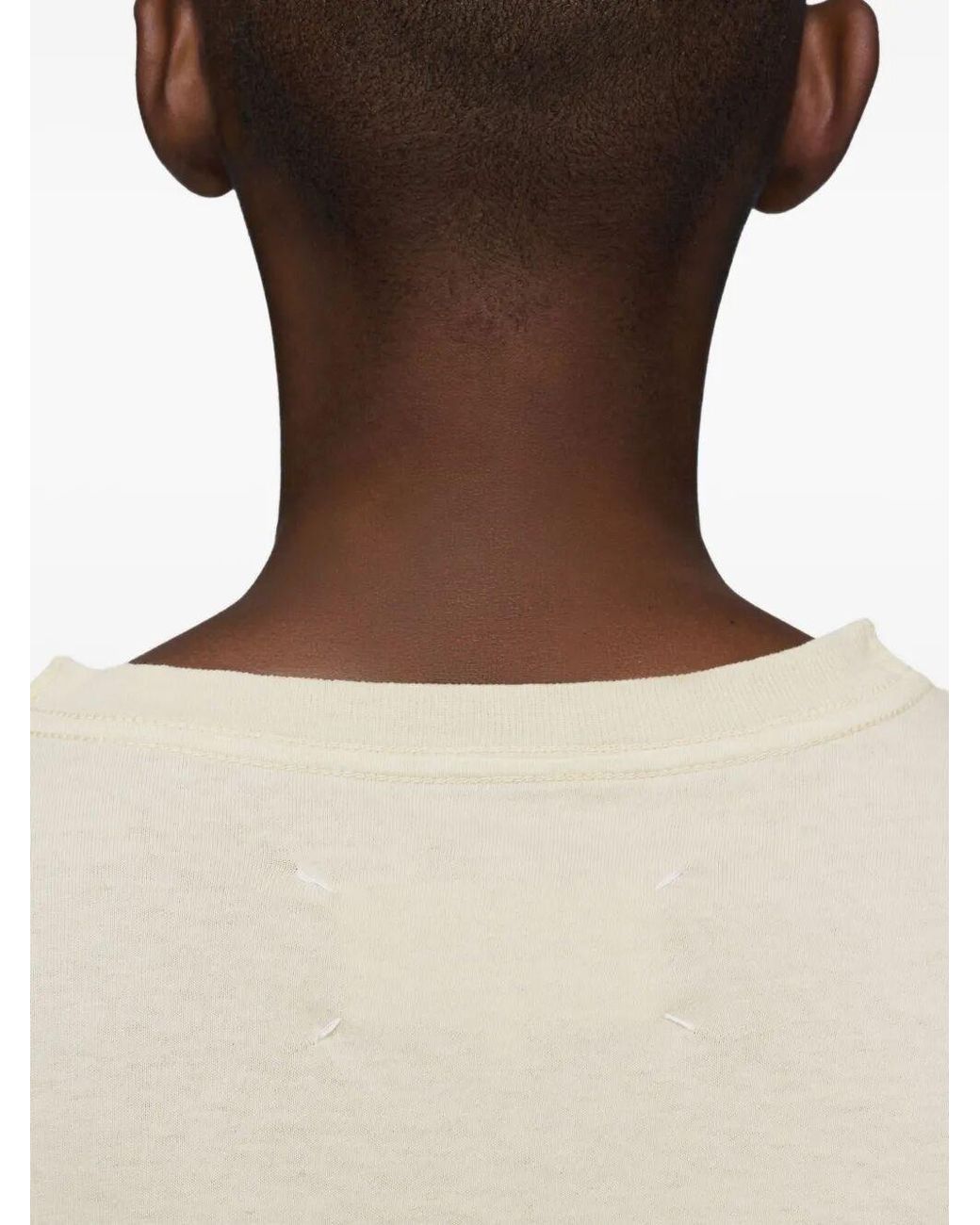Maison Margiela Natural Numerical Cotton T-Shirt Clothing