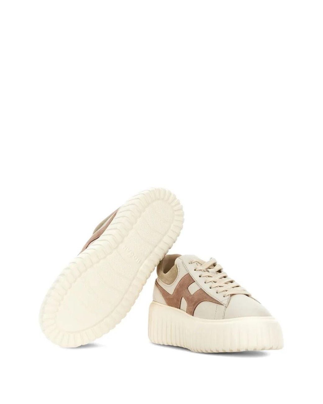 Hogan Natural H-Stripes Lace-Up Sneakers