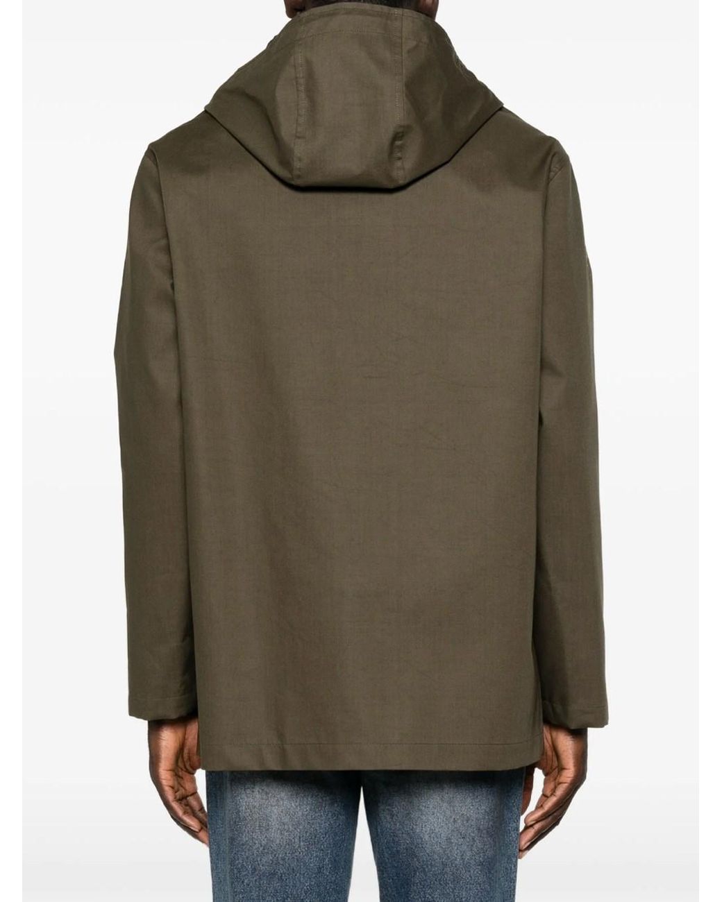 Fendi Brown Mackintosh Fabric Parka With Ff Lining for men