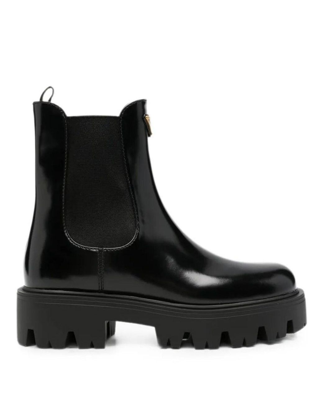Prada Black Brushed Leather Booties
