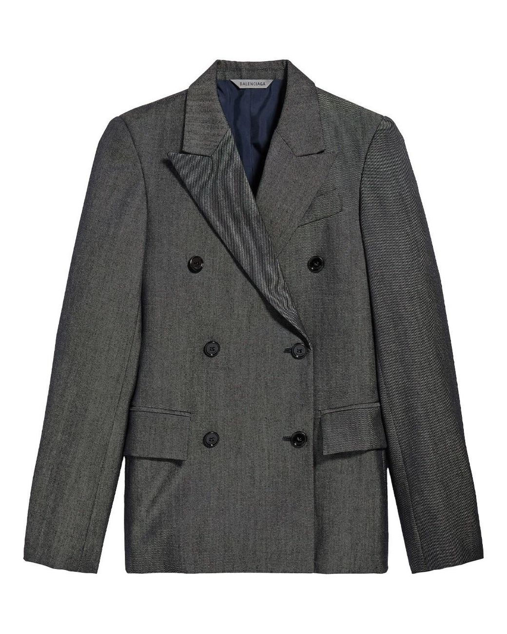 Balenciaga Gray Double-Breasted Tailored Jacket