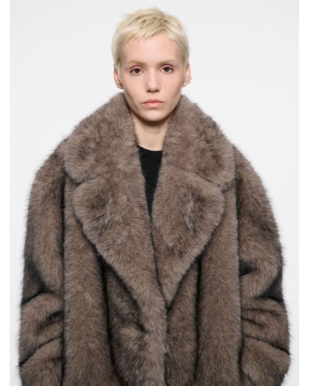Stand Studio Brown Angelika Faux Fur Coat